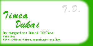 timea dukai business card